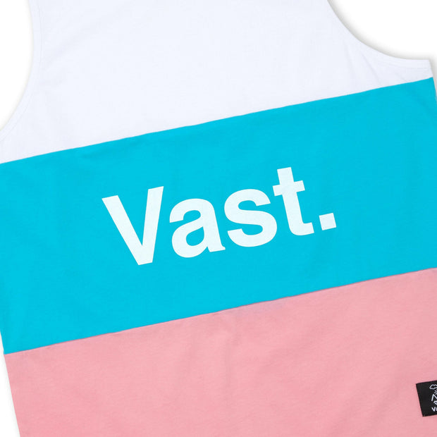 Vast Color Block Tank - Aqua Multi