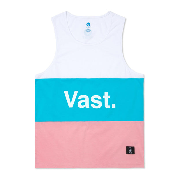Vast Color Block Tank - Aqua Multi