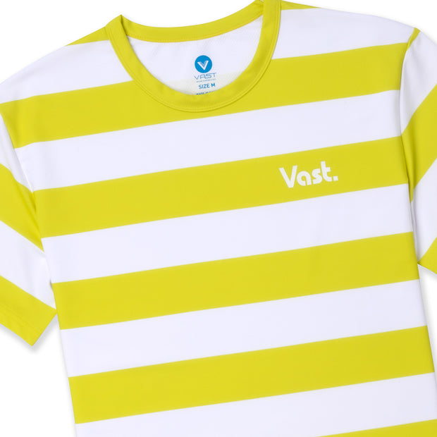 Vast Stripe Yellow/White 經典條紋防曬機能衝浪T-黃/白