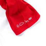 Vast Box Logo Raglan - Red 七分袖上衣
