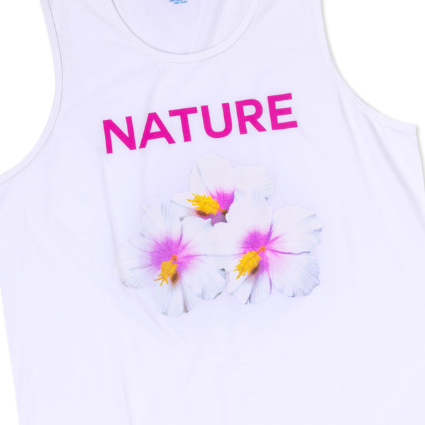 Vast Hibiscus Tank - White