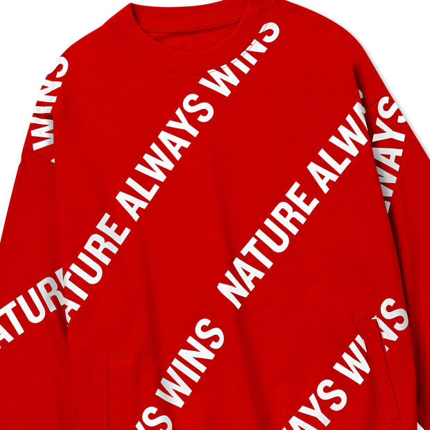 Vast Naw Print Crewneck Sweater - Red