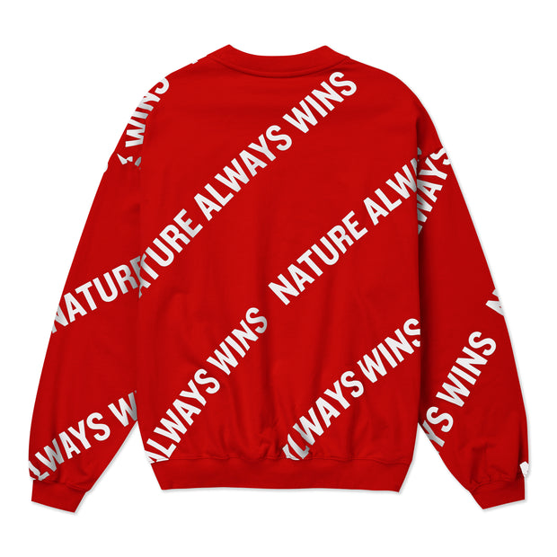 Vast Naw Print Crewneck Sweater - Red