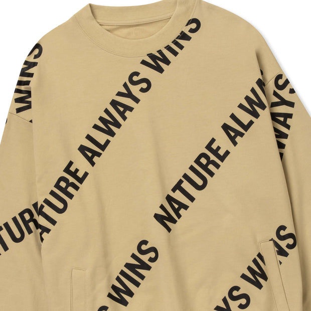 Vast NAW Print Crewneck Sweater - Sand