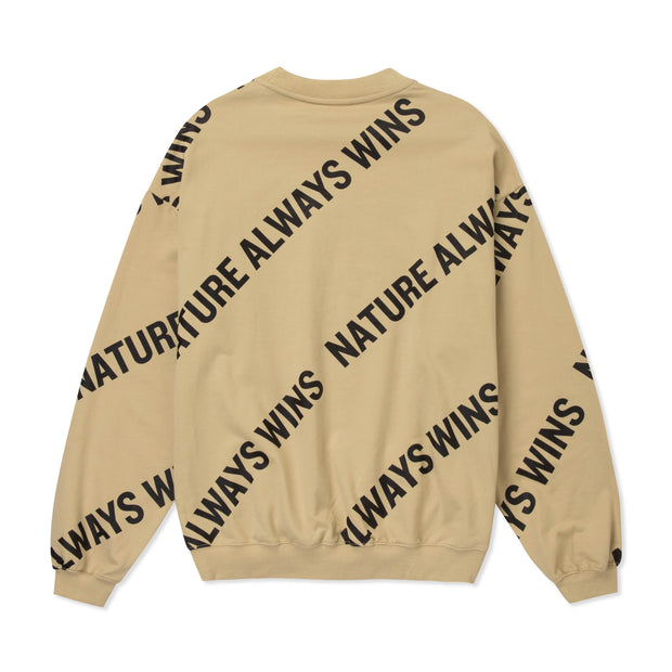 Vast NAW Print Crewneck Sweater - Sand