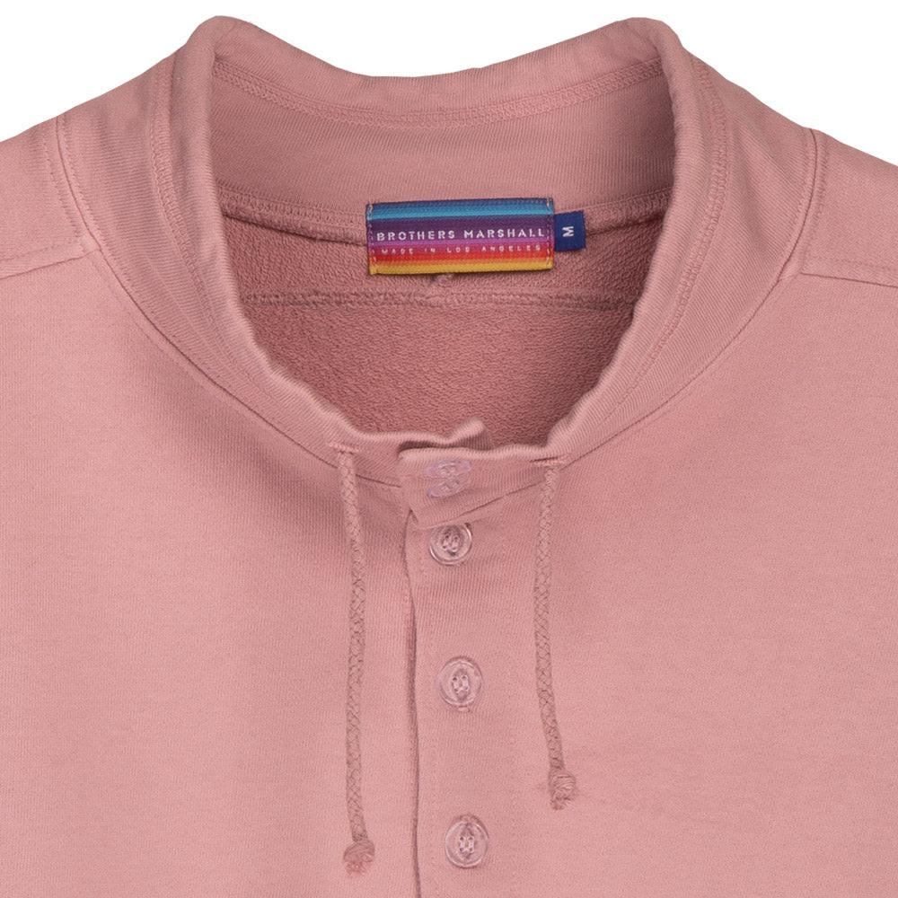Brothers Marshall 中高領縮繩毛絨衫 - 玫瑰粉色