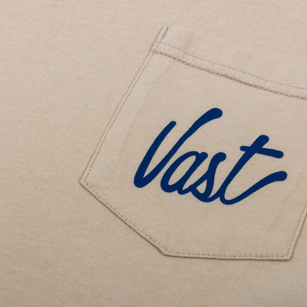 Vast Pocket Script Tee - Khaki 短袖T恤