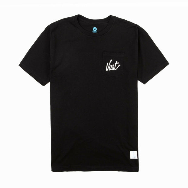 Vast Pocket Script Tee - Black 短袖T恤