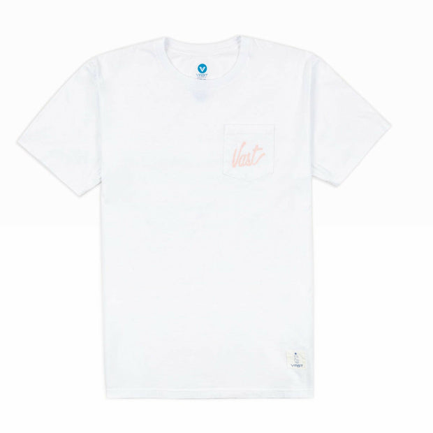 Vast Pocket Script Tee - White 短袖T恤