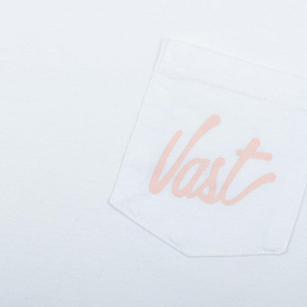 Vast Pocket Script Tee - White 短袖T恤