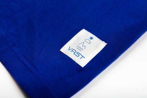 VAST Pocket Script Washed Tee - Blue 短袖T恤