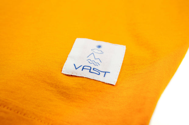 Vast Pocket Script Washed Tee - Ochre 短袖T恤
