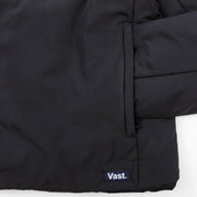 Vast No Collar Puffy Jacket - Black