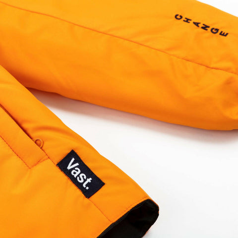 Vast No Collar Puffy Jacket - Orange