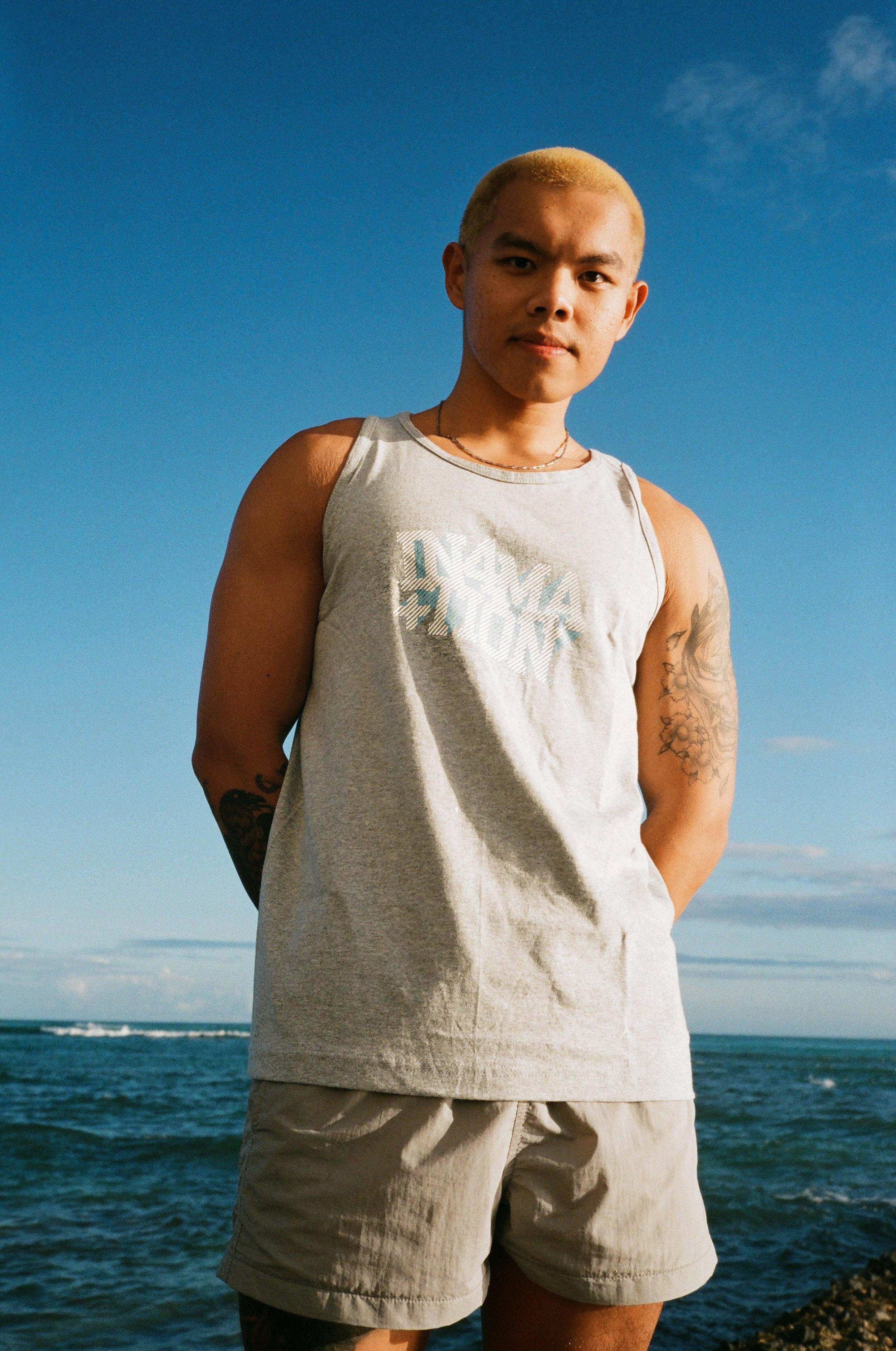 In4Mation College Slant Tank - grey 大學背心(灰)