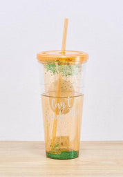 SUNNYLIFE GLITTER TUMBLER CACTUS