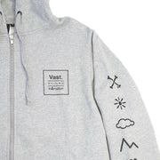 Vast x In4mation Cross Block TeeElements Zip Up Hoodie - Grey